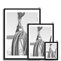 Rope & Tackle Sailing Photograph | Black and White Photography -  Framed Print