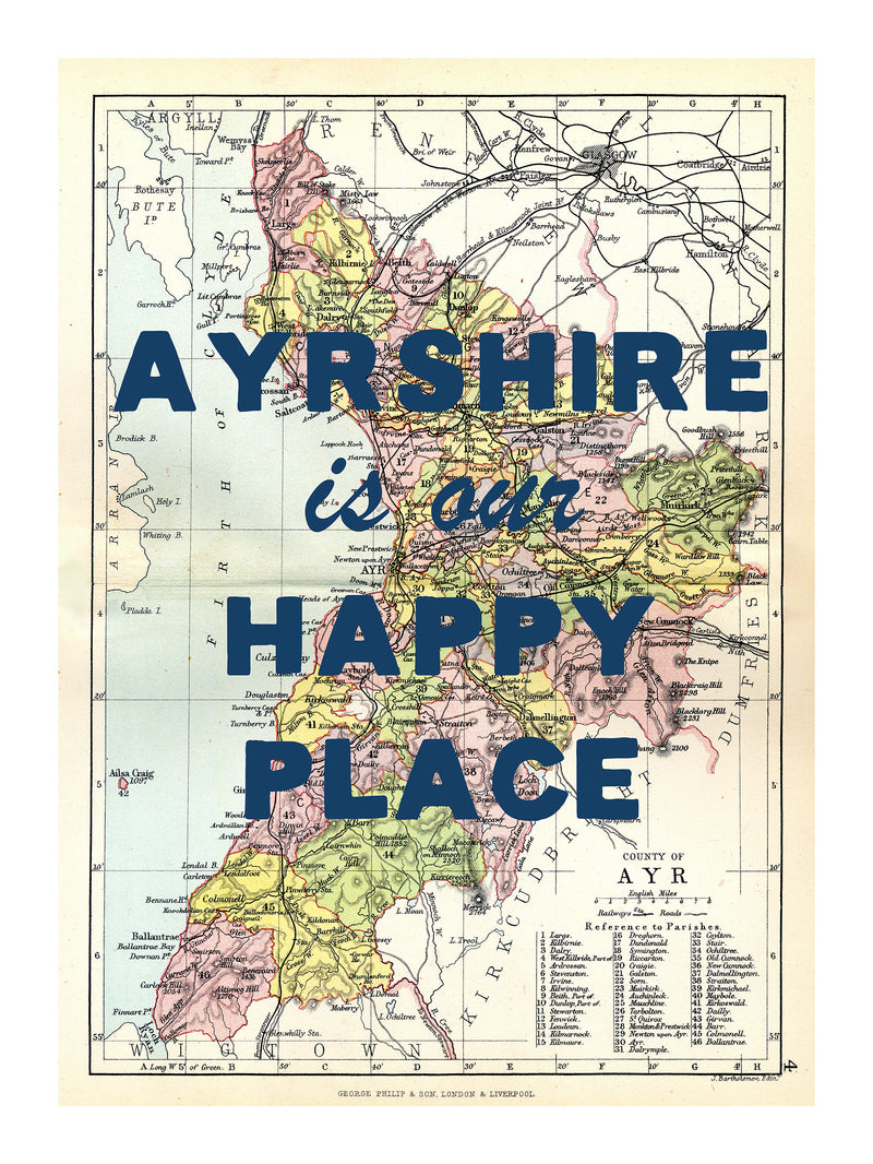 Personalised Vintage Map Print | Custom Location Gift | Favourite Place Art