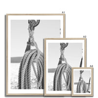 Rope & Tackle Sailing Photograph | Black and White Photography -  Framed Print