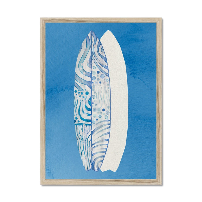 Surfboard Art Print | Beach Art | Two Surfboards Art  - Framed