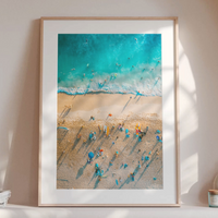 Beach All-sorts Photography Print | Aerial Beach Photography - Framed