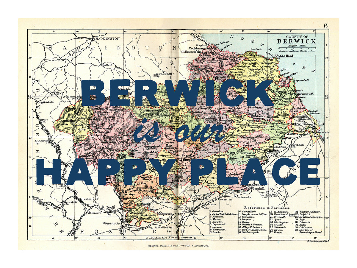 Personalised Vintage Map Print | Custom Location Gift | Favourite Place Art