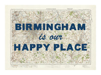 Personalised Vintage Map Print | Custom Location Gift | Favourite Place Art