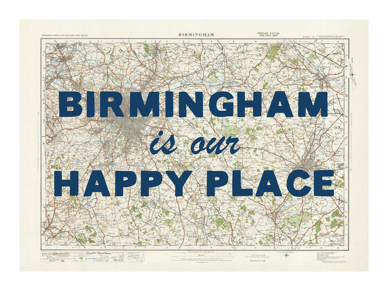 Personalised Vintage Map Print | Custom Location Gift | Favourite Place Art