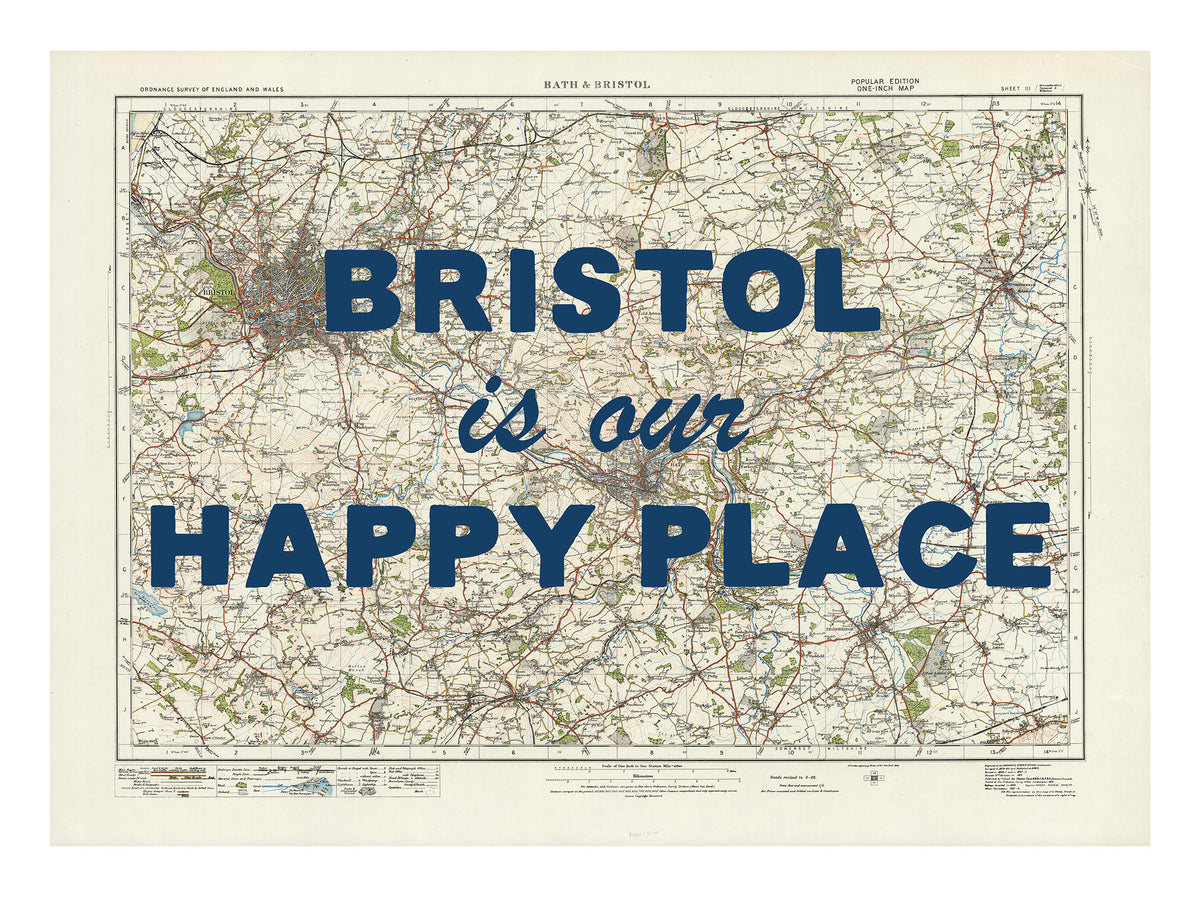 Personalised Vintage Map Print | Custom Location Gift | Favourite Place Art