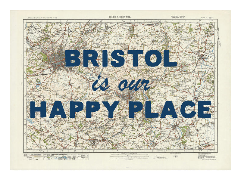 Personalised Vintage Map Print | Custom Location Gift | Favourite Place Art