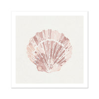 Set of Three Pink Coral and Shell Art Prints  - Unframed