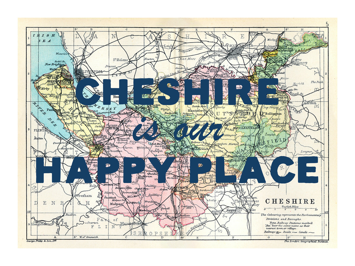 Personalised Vintage Map Print | Custom Location Gift | Favourite Place Art