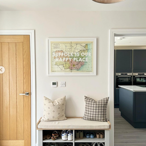 personalised suffolk map print 