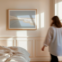 Coastal Horizon 2 | Abstract Blue & Natural Seascape Wall Art - Unframed