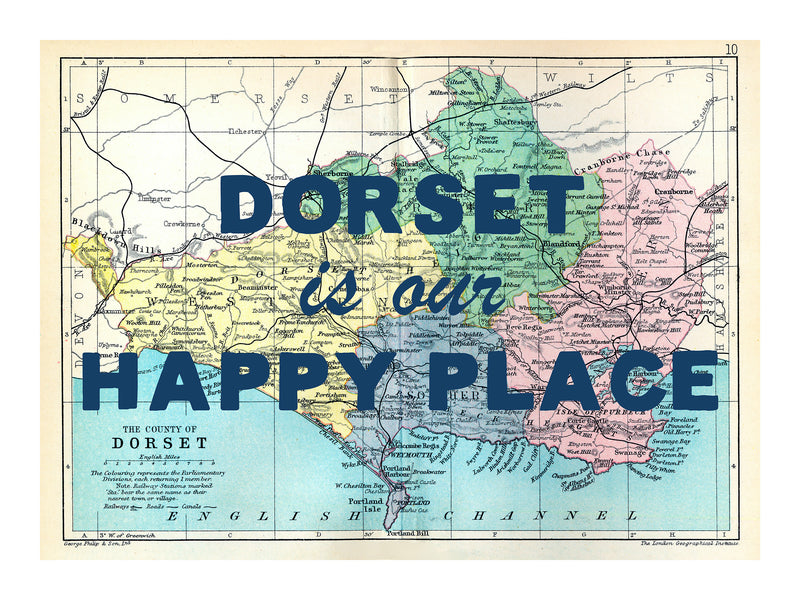 Personalised Vintage Map Print | Custom Location Gift | Favourite Place Art