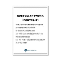 Custom Artwork - Framed Canvas (Portrait) Framed Print