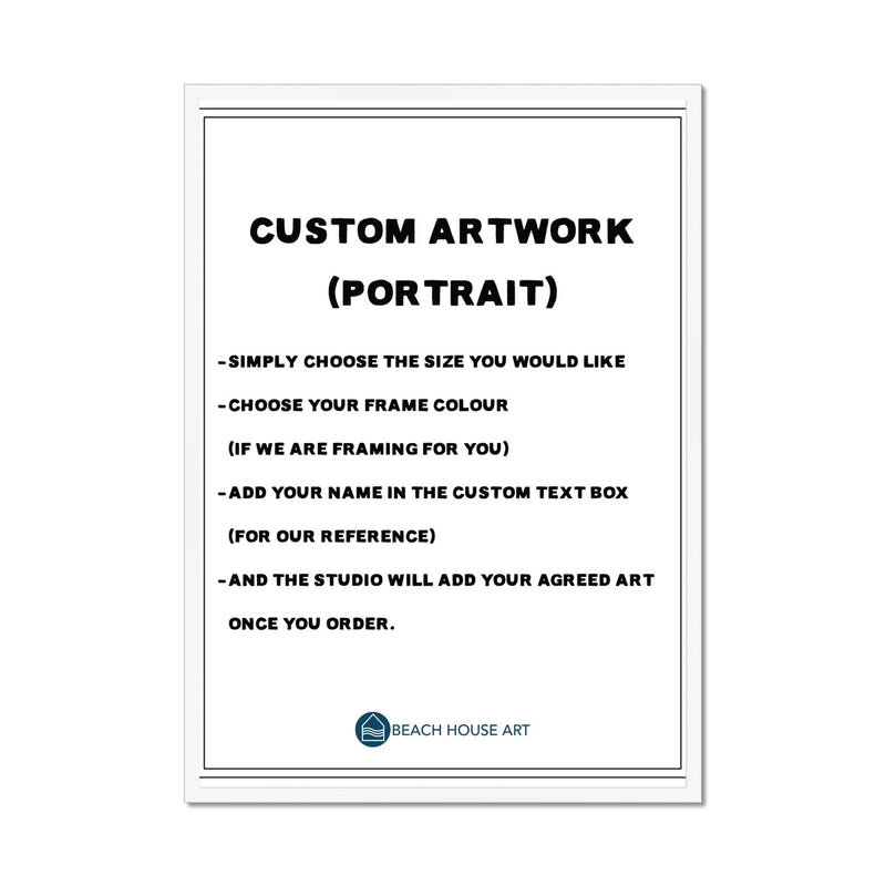 Custom Artwork - Framed Canvas (Portrait) Framed Print
