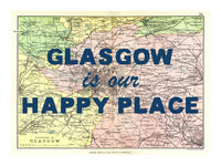 Personalised Vintage Map Print | Custom Location Gift | Favourite Place Art