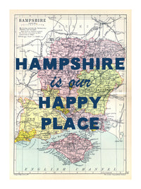 Personalised Vintage Map Print | Custom Location Gift | Favourite Place Art