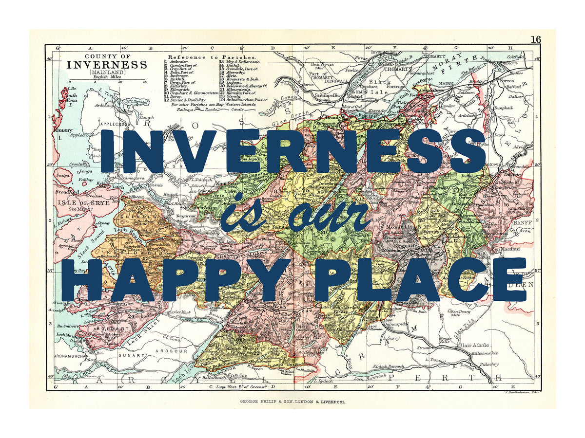 Personalised Vintage Map Print | Custom Location Gift | Favourite Place Art