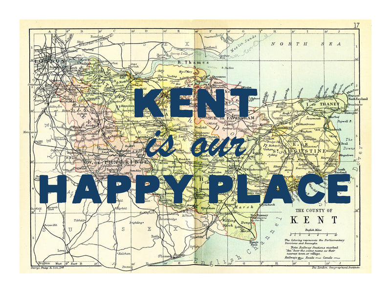 Personalised Vintage Map Print | Custom Location Gift | Favourite Place Art