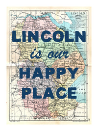Personalised Vintage Map Print | Custom Location Gift | Favourite Place Art