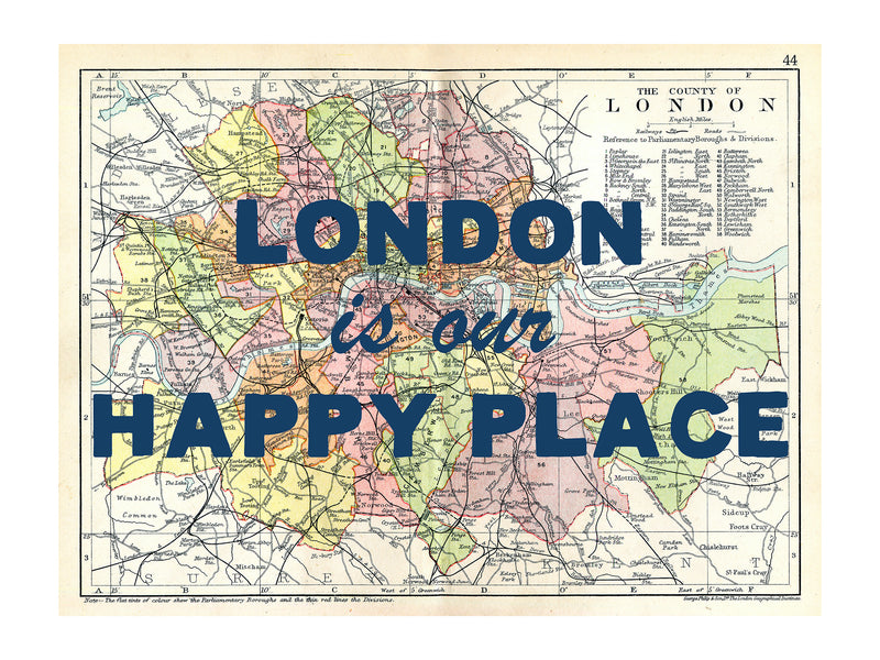 Personalised Vintage Map Print | Custom Location Gift | Favourite Place Art