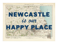 Personalised Vintage Map Print | Custom Location Gift | Favourite Place Art