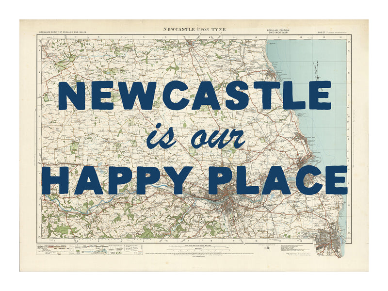 Personalised Vintage Map Print | Custom Location Gift | Favourite Place Art