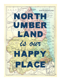 Personalised Vintage Map Print | Custom Location Gift | Favourite Place Art