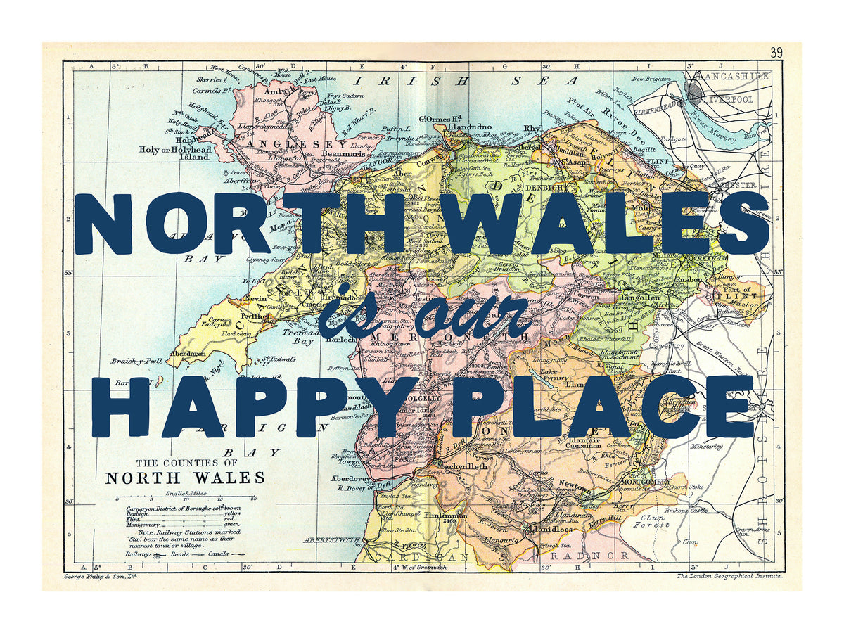 Personalised Vintage Map Print | Custom Location Gift | Favourite Place Art