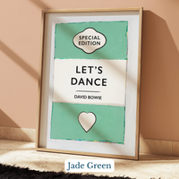 Personalised song print first dance song wall art with song title and artist in green.