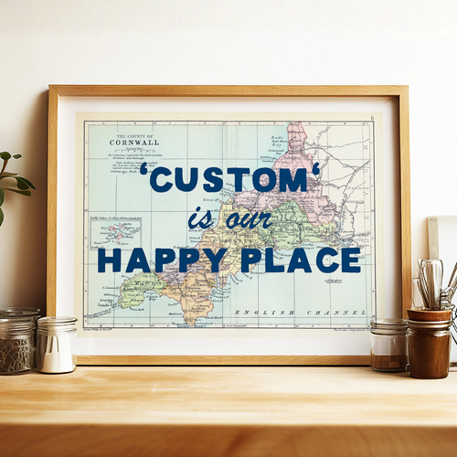 Personalised Map Prints & Map Wall Art | Beach House Art