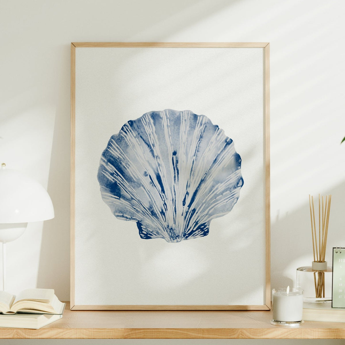 Set of Three Shell Paintings | Set of Shell Prints - Unframed