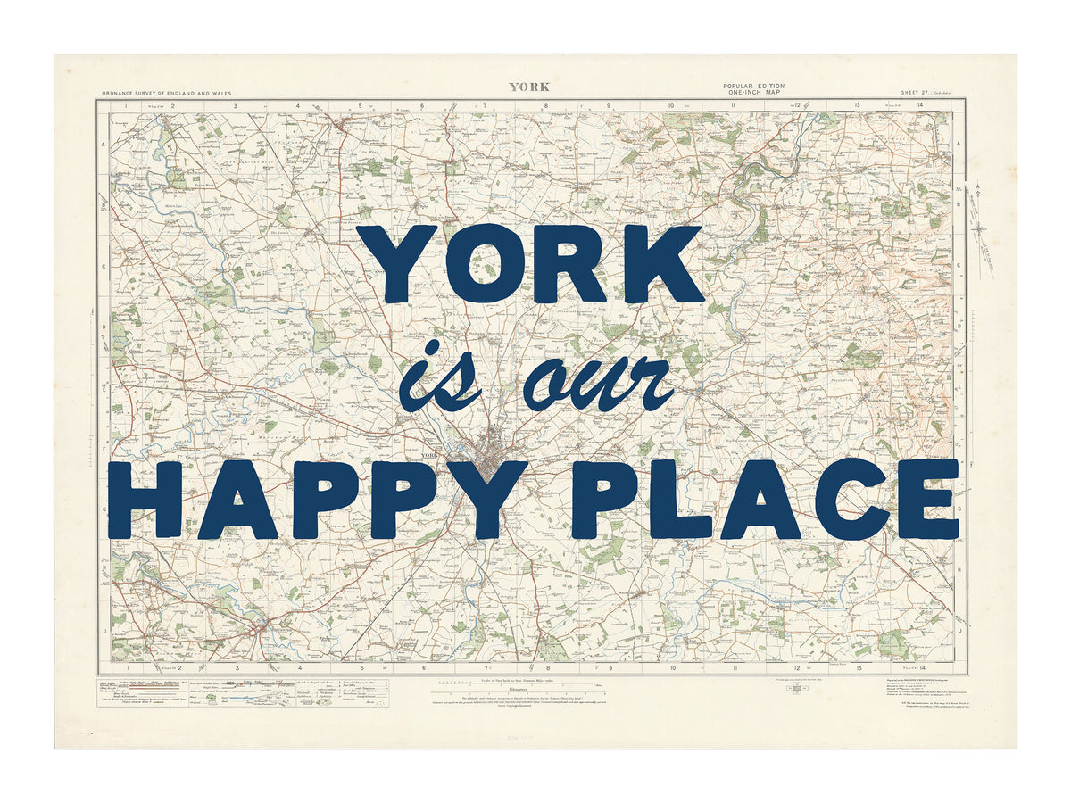 Personalised Vintage Map Print | Custom Location Gift | Favourite Place Art
