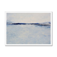 Tide Beach Print | Navy Blue | Abstract Sea Painting - Framed Wall Art