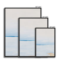 Modern Abstract Coastal Painting No 3 | Minimal Sea Painting - Framed Canvas 