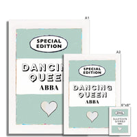 Dancing Queen Quote on  Vintage Style Book Cover Print in Green  - Unframed