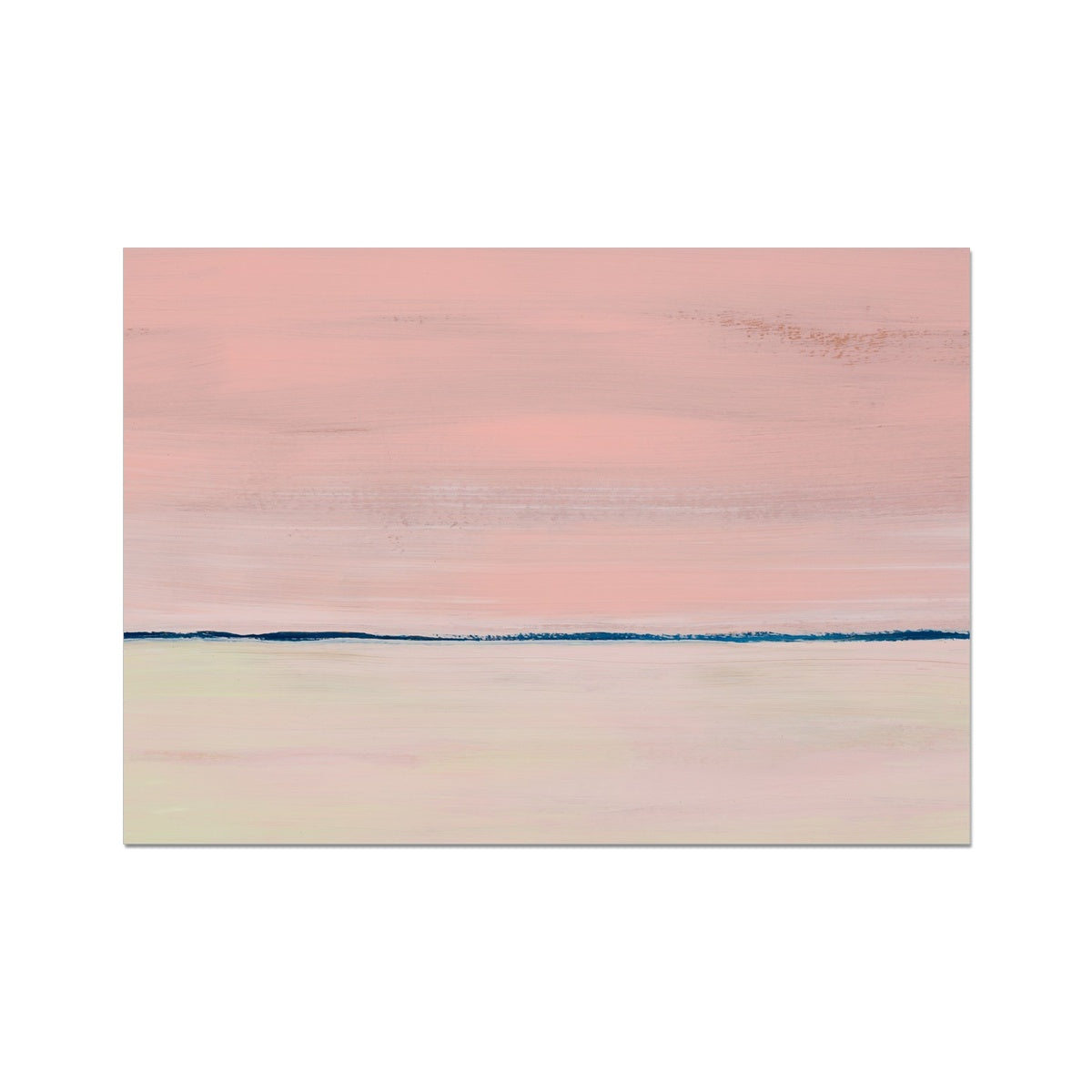 Rose-gold Coast Painting | Abstract Beach Painting - Unframed Wall Art