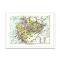 Ross and Cromarty Map Print | Vintage Map - Framed