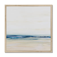 Coastal Study | Square Beach Painting | Abstract Beach Painting - Framed Wall Art