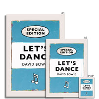 Let's Dance (Aqua) Lyric Book Cover Print - Unframed