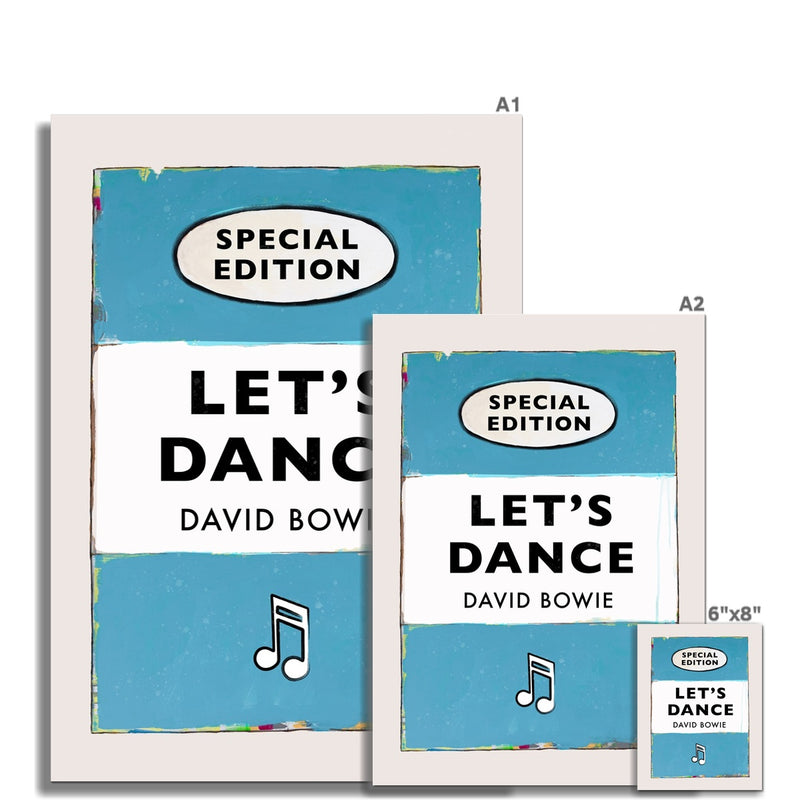 Let's Dance (Aqua) Lyric Book Cover Print - Unframed