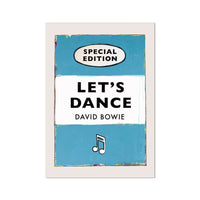 Let's Dance (Aqua) Lyric Book Cover Print - Unframed