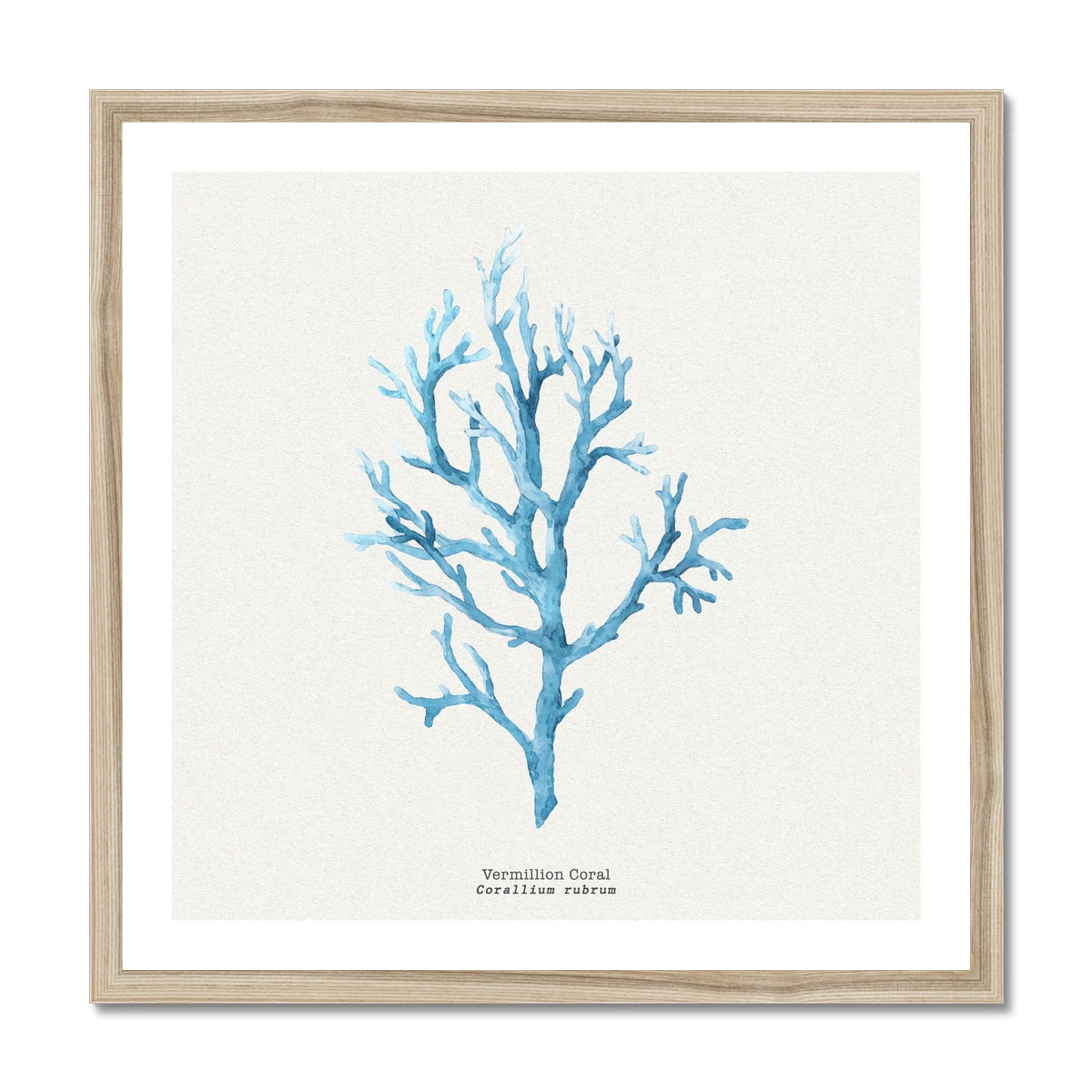 Coral Art Wall Art | Vermillion Coral Painting - Framed - Beach House Art