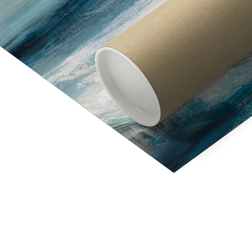 Abstract Aquamarine | Coastal Visions Sea Painting Print - Unframed Print - beach painting