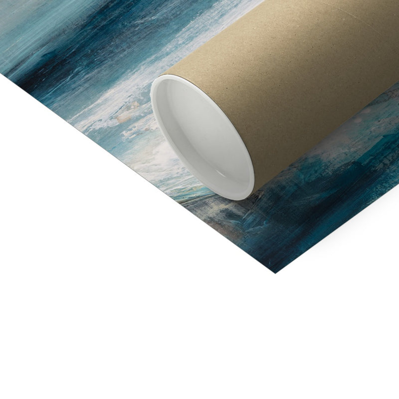 Abstract Aquamarine | Coastal Visions Sea Painting Print - Unframed Print - beach painting