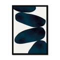 Abstract Blue Art Print | Abstract Solid Shape Art - Framed Wall Art