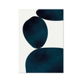 Indigo Balancing Stones No 3 | Abstract Solid Shape Art - Unframed