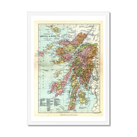 Argyll and Bute Map Print - Framed