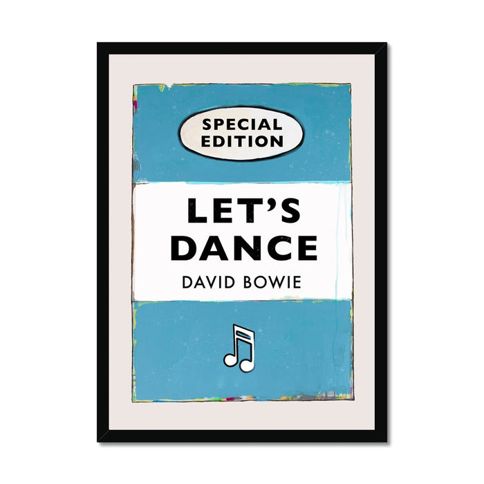 Let's Dance (Aqua) Lyric Book Cover Print - Framed