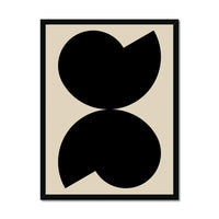 Abstract Shells No 6 - Black & Beige Abstract Wall Art - Framed - Beach House Art