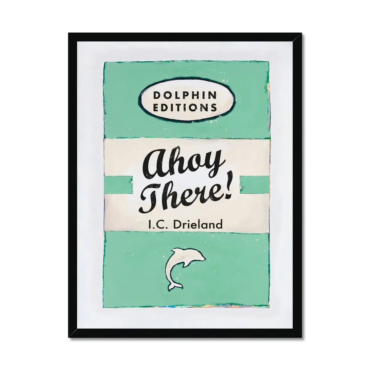 Vintage Book Art - Ahoy There! - Framed - Beach House Art