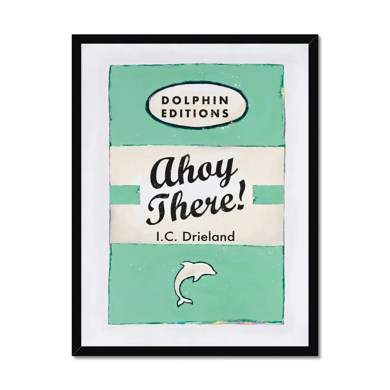 Vintage Book Art - Ahoy There! - Framed - Beach House Art